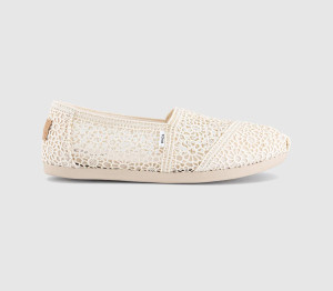 TOMS Womens Alpargata Flats Natural Moroccan Crochet, 7