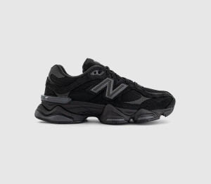 New Balance 9060 Black Suede Trainers, Size: 9.5