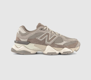 New Balance Men's 9060 Trainers Mushroom Seasalt In Brown, Size: 7