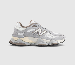 New Balance Womens 9060 Trainers Driftwood Sea Salt In Natural, 7.5