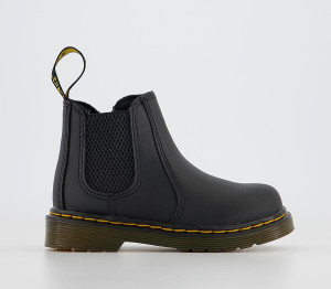 Dr. Martens Kids 2976 Toddler Chelsea Boots Black, 6 Infant, 6infant