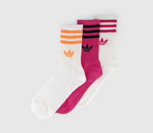 Adidas Crew Socks 3 Pairs Offwhite Shock Pink Offwhite