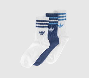 Adidas Crew Socks 3 Pairs Blue White White