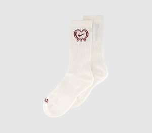 Nike Crew Socks 1 Pair Heart Sail Team Crimson Red, M