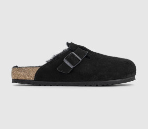 Birkenstock Mens Boston Shearling Clogs Black, 9.5