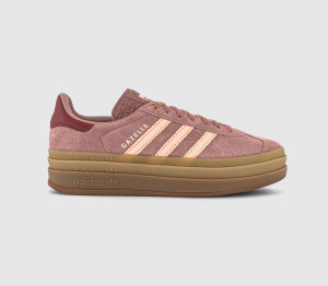 Adidas Womens Gazelle Bold W Trainers Warm Clay Clear Orange Preloved Ruby Grey, 4