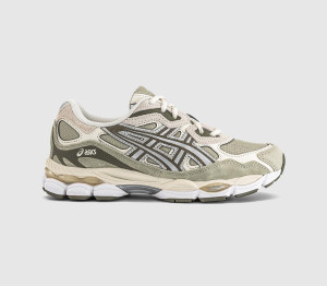 Asics Womens Gel Nyc Trainers Khaki Pure Silver Green, 6.5
