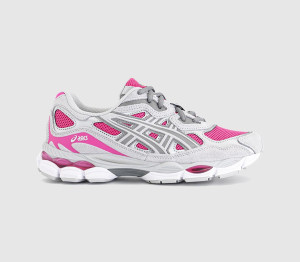 ASICS Womens Gel Nyc Trainers Pink Glo Concrete, 8.5