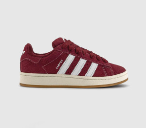 adidas Womens Campus 00s Trainers Nobel Maroon White Offwhite In Red, 10.5