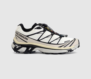 Salomon XT-6 Trainers Vanilla Ice Black Silver Cloud White, 8