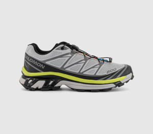 Salomon Womens XT-6 Trainers Alloy Black Dark Citron, 7.5