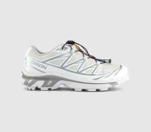Salomon Mens XT-6 Gtx Trainers White Silver, 9.5