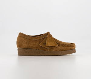 Clarks Originals Womens Wallabees Cola Suede Brown, 5