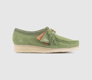 Clarks Originals Girls Green Suede Wallabee Shoes, Size: 3