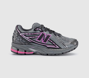 New Balance Womens 1906 Trainers Black Grey Pink, 4