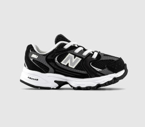 New Balance 530 Infant Trainers Black White, 9infant
