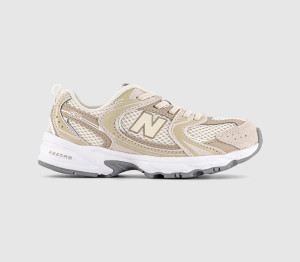 New Balance 530 Youth Trainers Linen Stoneware White, 10 Youth