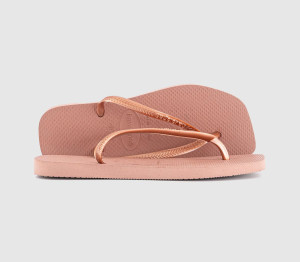 Havaianas Womens Slim Square Flip Flops Crocus Rose Pink, 5