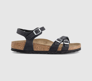 Birkenstock Womens Kumba Sandals Black Leather, 6
