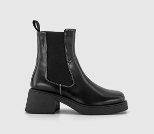 Vagabond Womens Dorah Chelsea Boots Black White, 5