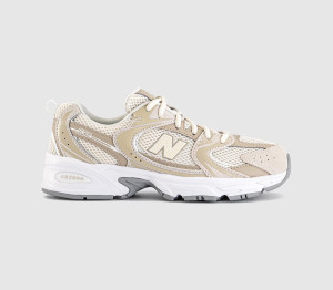New Balance Kids 530 Junior Trainers Linen Stoneware White, 4