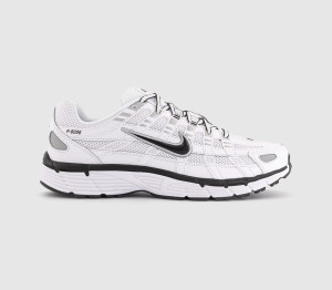 Nike Mens P-6000 Trainers White Black Metallic Silver, 8