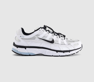 Nike P-6000 Trainers White Black Light Armory Blue, 8.5