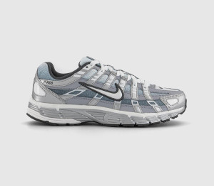 Nike P-6000 Trainers Metallic Silver Summit White Wolf Grey, 6 EU40