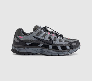 Nike P-6000 Trainers Medium Ash Black Iron Grey Hyper Pink, 11