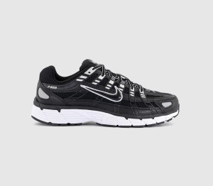 Nike Mens P-6000 Trainers Black Black White Metallic Silver, 11.5