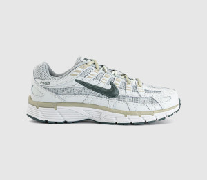 Nike P-6000 Trainers Light Pumice Camo Green Light Silver, 8.5