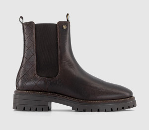 Barbour Womens Evie Chelsea Boots Dark Brown, 5