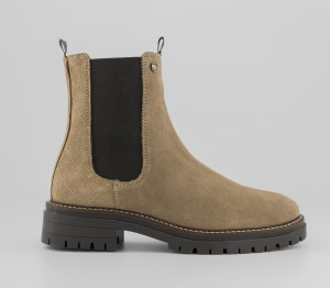 Barbour Womens Evie Chelsea Boots Trench Brown Suede, 3