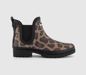 Barbour Womens Aubrey Welly Boots Leopard Multi, 5
