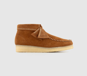Clarks Originals Girls Natural Suede Wallabee Stitch Boots, Size: 3