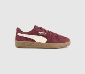 Puma Womens Palermo Trainers Ruby Shimmer Alpine Snow Red, 3