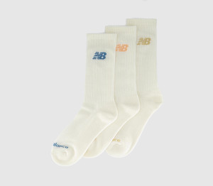 New Balance Socks Nb Essentials Line Midcalf 3 Pairs Blue Hay Orange, S