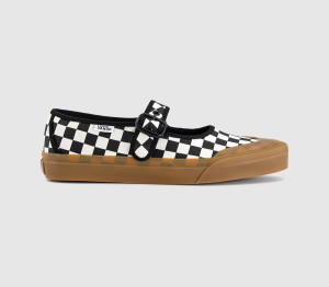 Vans Womens Mary Jane Trainers Checkerboard Black White, 4