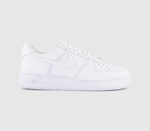 Nike Boys Air Force 1 Low Retro Trainers White White Black, 5.5