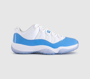 Jordan Mens Air 11 Retro Low Trainers White University Blue Black, 10