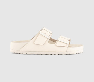 Birkenstock Womens Arizona Exquisite Sandals Eggshell In Natural, 6