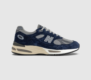 New Balance 991v2 Made in UK Trainers Insignia Blue Alloy, 9.5