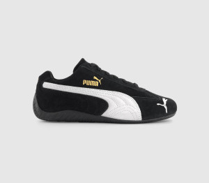 PUMA Boys Speedcat OG Trainers Black White, Size: 4