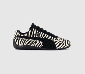PUMA Womens Speedcat Trainers Zebra Pony Warm White Black In Multi, 3.5