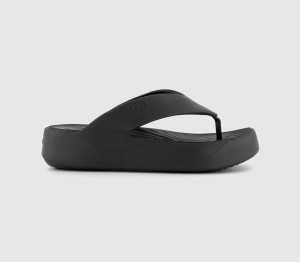 Crocs Womens Getaway Platform Flip Flops Black, 3