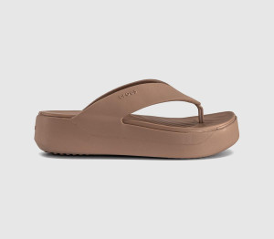 Crocs Womens Getaway Platform Flip Flops Milk Chocolate Brown, 5