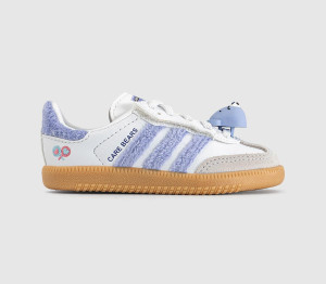 Adidas Kids Care Bears x Samba OG Infant Trainers Bear Light Purple White Blue Dawn, 9infant