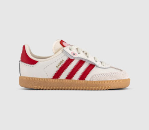 Adidas Kids Samba OG Infant Trainers Cream White Better Scarlet Gum Natural, 8infant