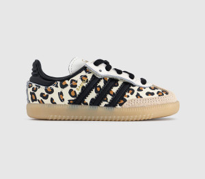 Adidas Kids Samba OG Infant Trainers Leopard Cream White Sand Strata Multi, 5infant