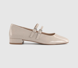 OFFICE Womens Frances Two Strap Mary Jane Shoes Off White Patent, 9
